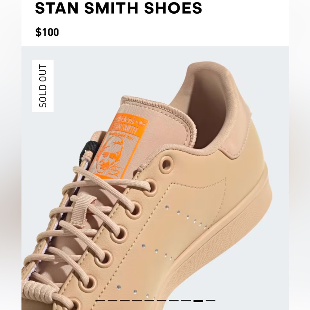 Stan smith women’s sneakers / magic beige and orange rush - Picture 4 of 11